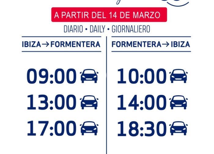 Nuevo horario a partir 14 marzo. Reducción de salidas.